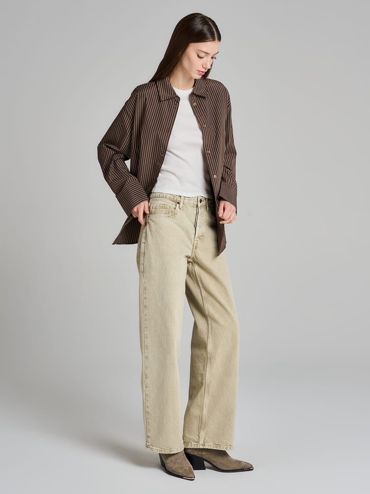 Удлиненная рубашка в полоску