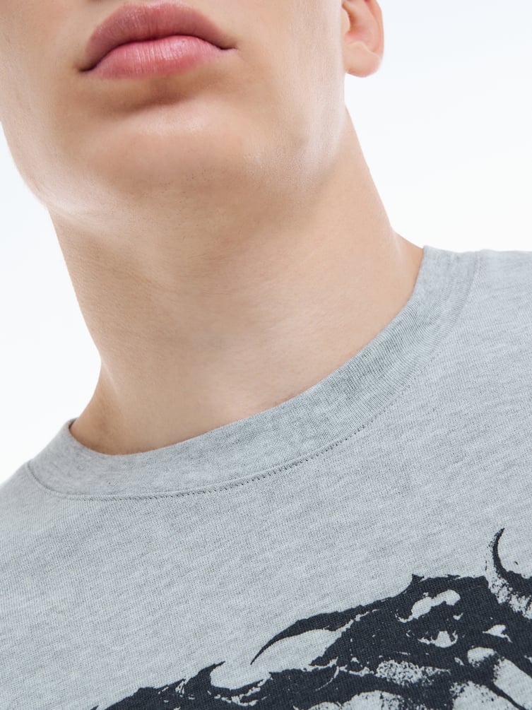 Футболка свободного кроя с принтом
