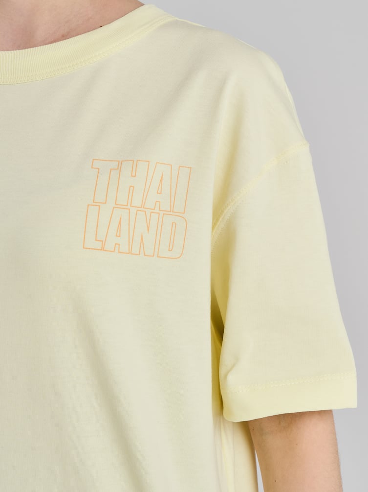 Футболка хлопковая с принтом банан