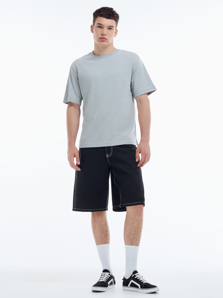 Однотонная хлопковая футболка