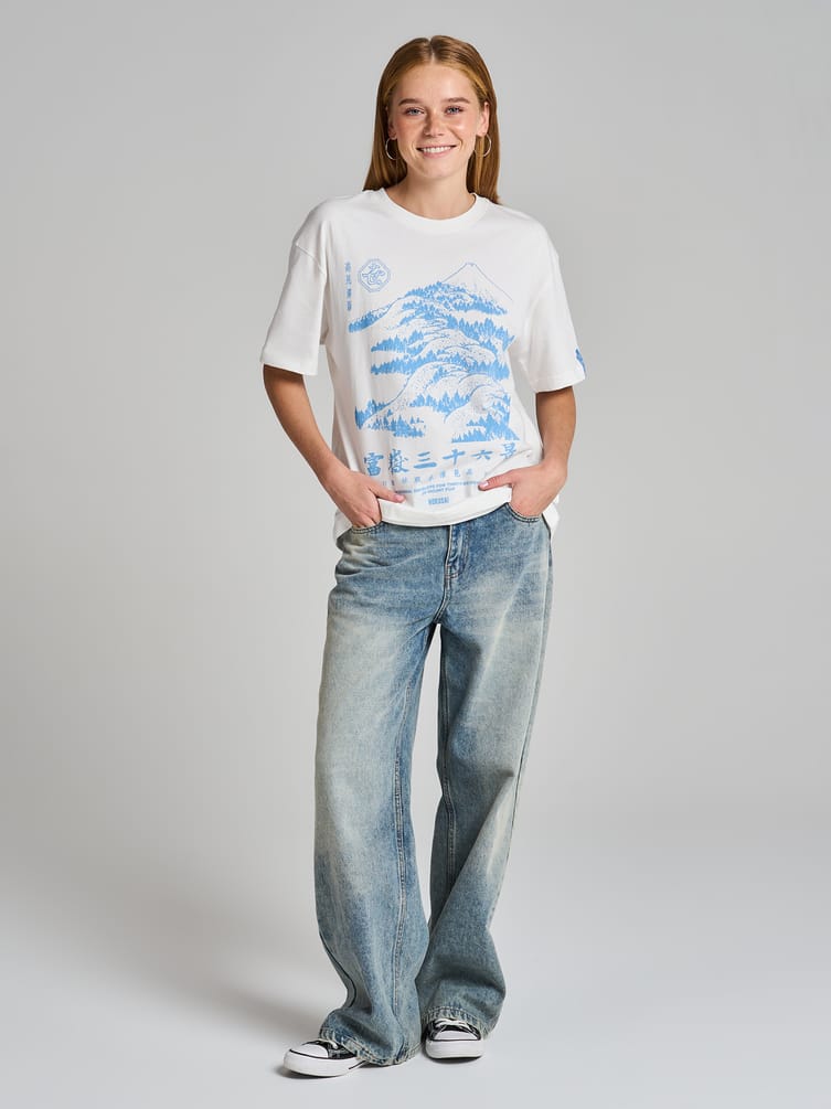 Футболка с принтом гор