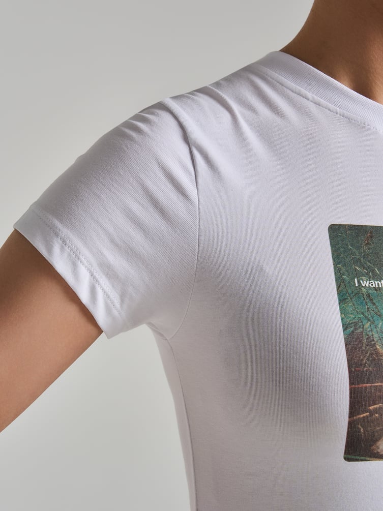 Футболка облегающая с принтом картины