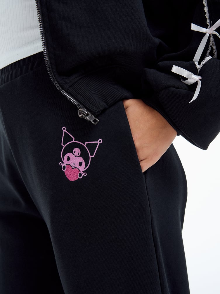 Брюки с принтом Kuromi и разрезами