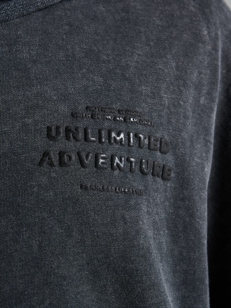 Худи варенка с надписью и начесом