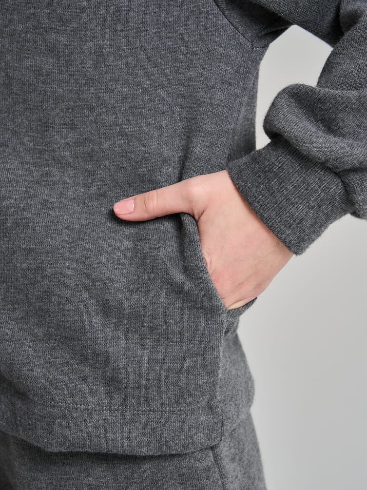 Толстовка с капюшоном трикотажная