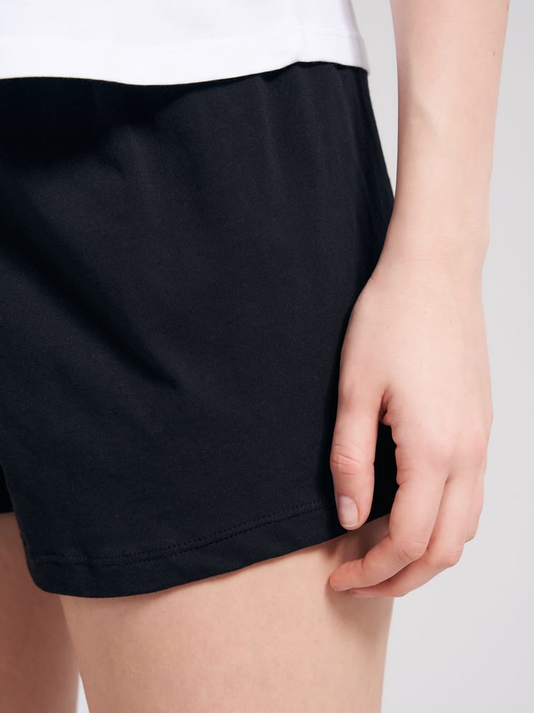 Пижама из хлопка с принтом и шортами