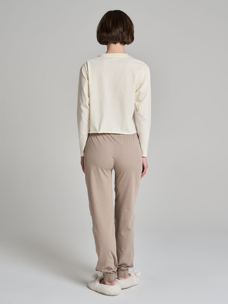 Хлопковая пижама с надписью и брюками