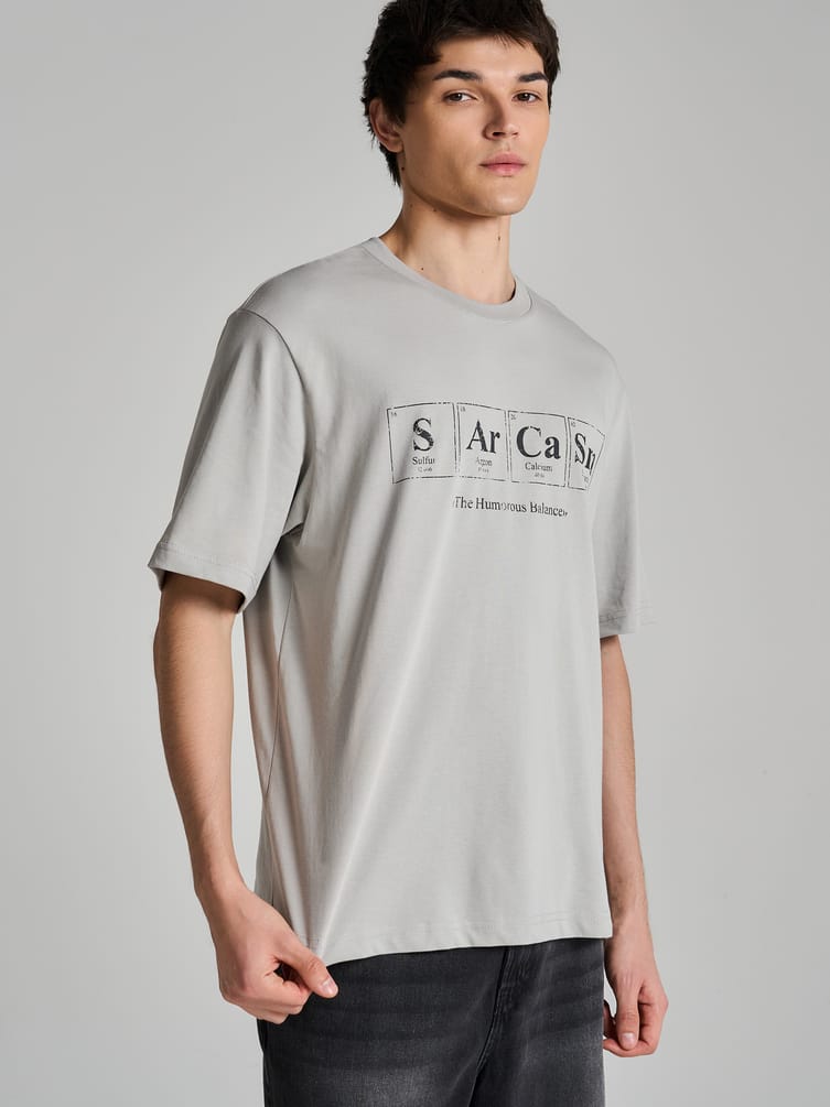 Футболка из хлопка с надписью Sarcasm