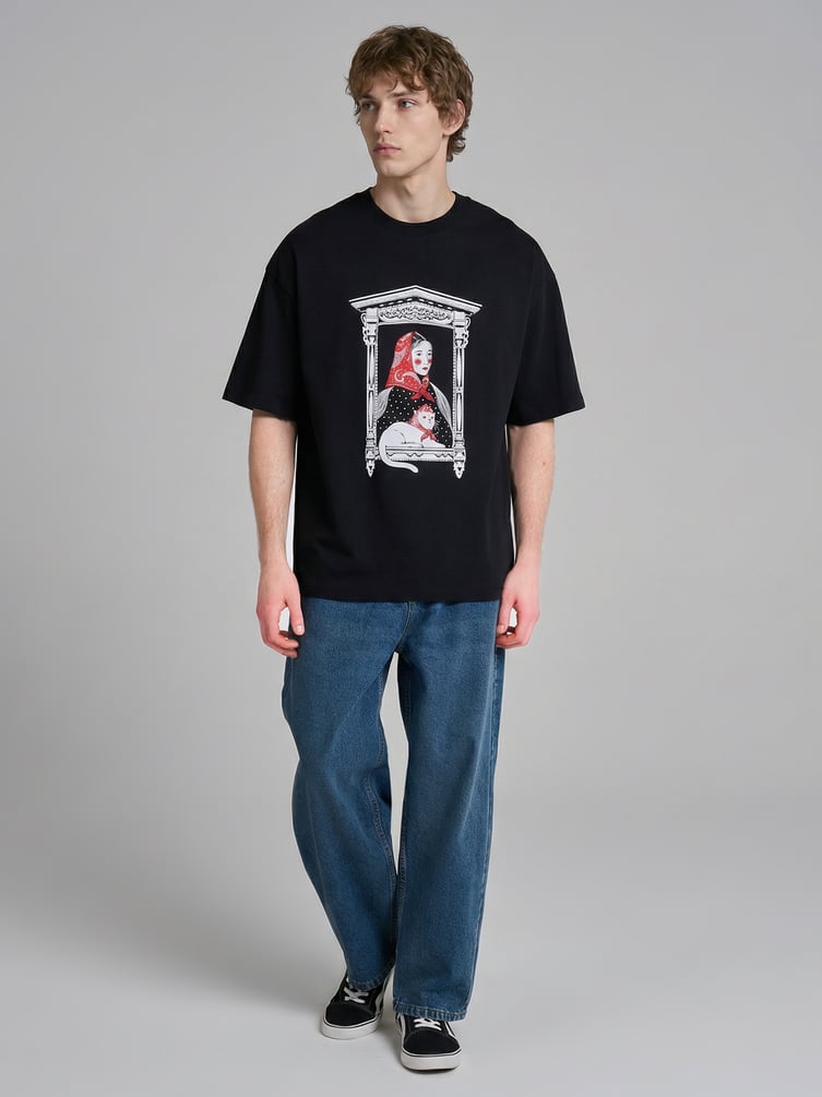 Футболка оверсайз с принтом Russian Vibes