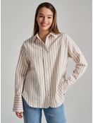 Плотная классическая рубашка в полоску