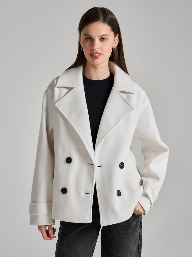 Пальто демисезонное двубортное