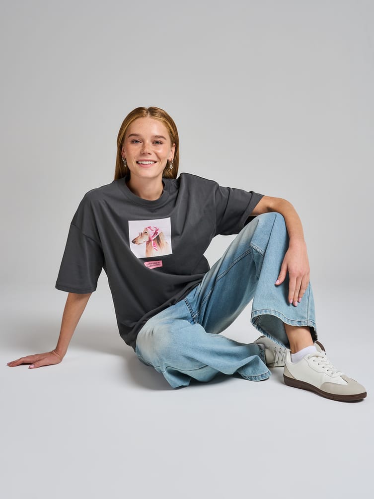 Футболка оверсайз с принтом