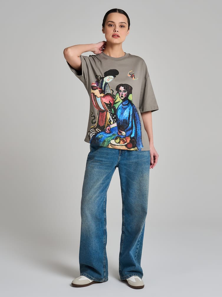 Футболка с принтом картин Третьяковской галереи