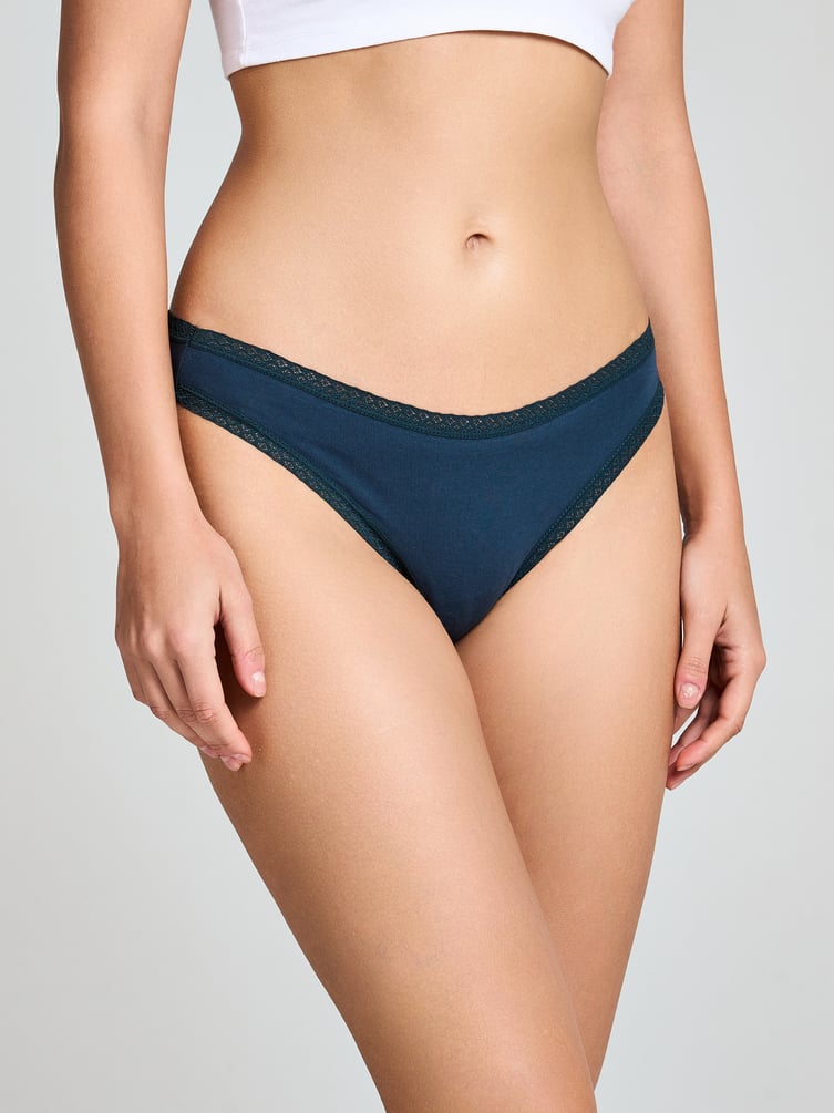 Трусы-слипы - 3 шт. с кружевом