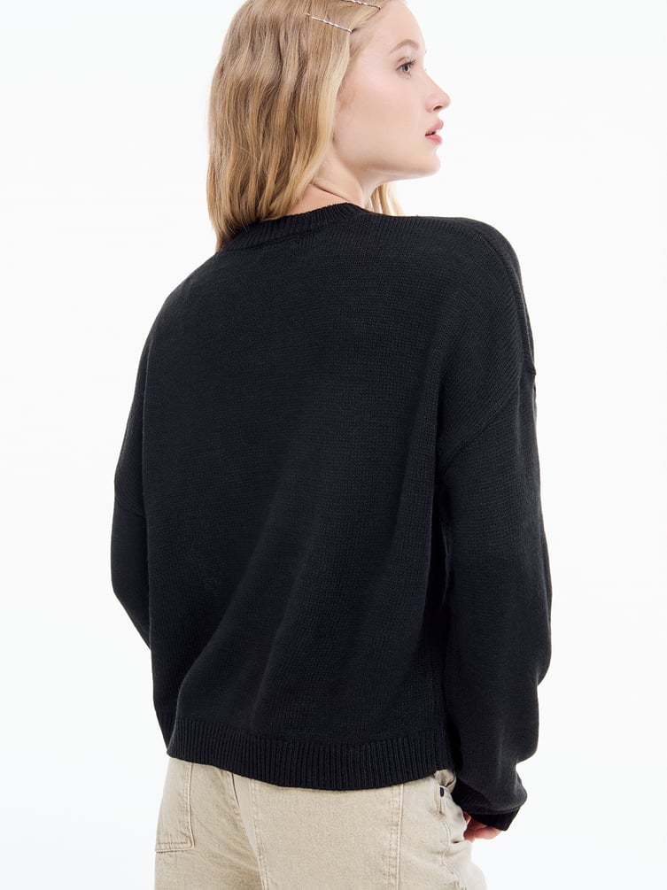 Джемпер трикотажный с принтом