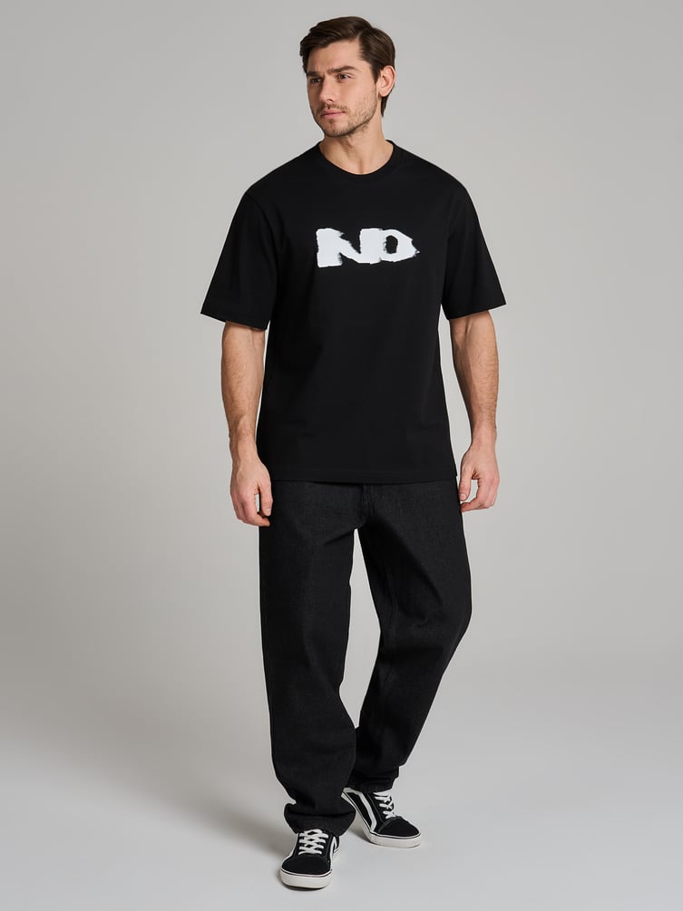 Футболка оверсайз из хлопка с надписью