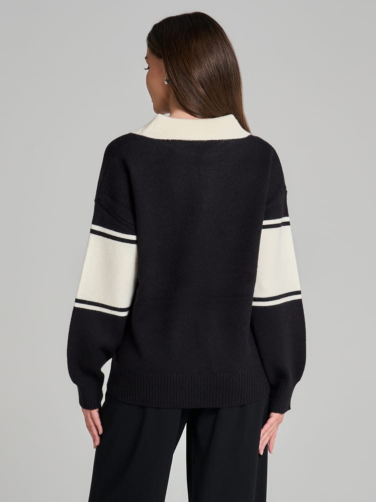 Свитер поло в плоску