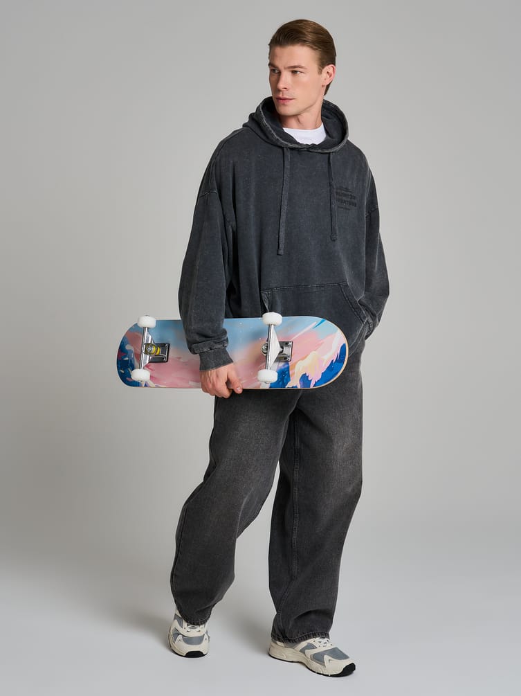 Худи варенка с надписью и начесом