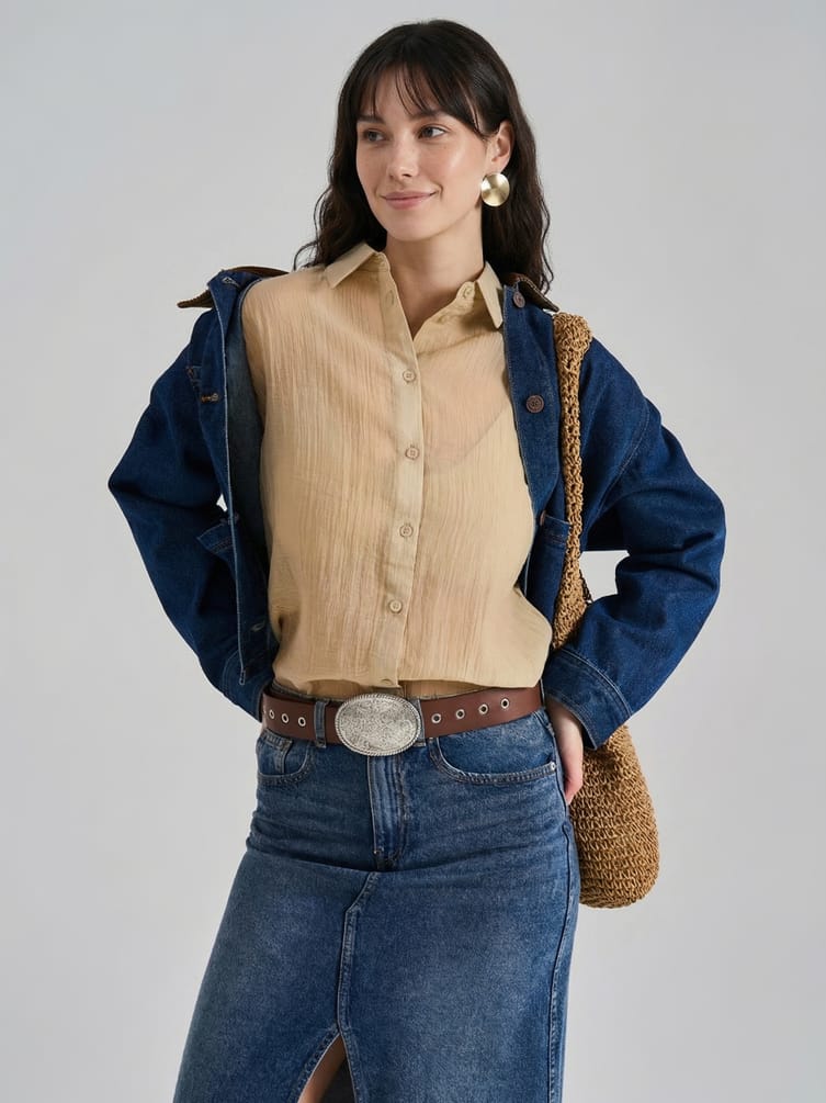 Рубашка летняя со шнуровкой на спине