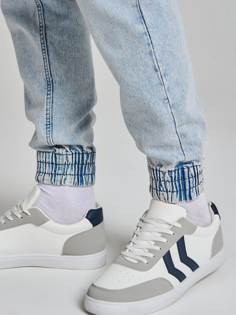 Джинсы джоггеры на резинке