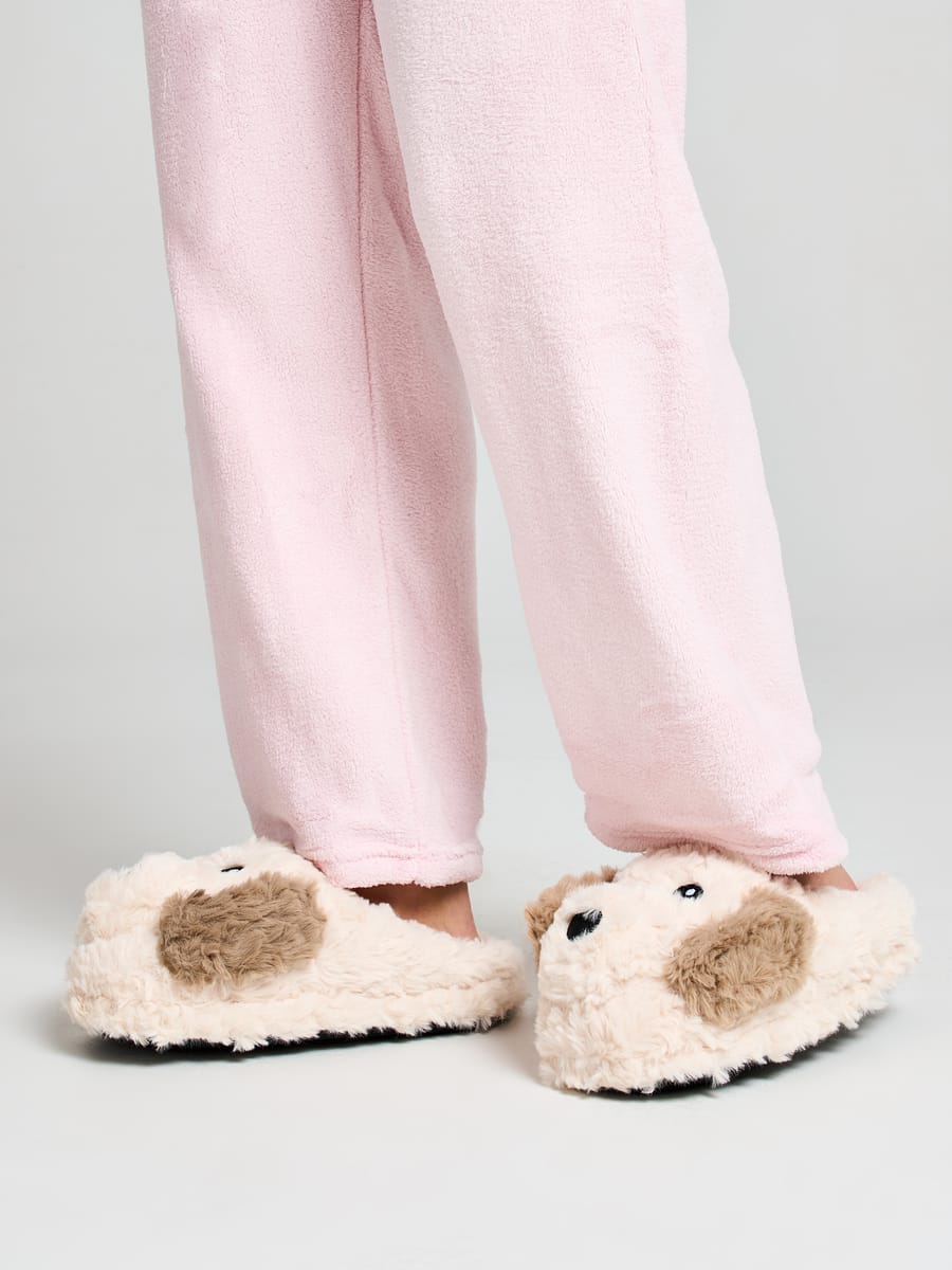 Плюшевые тапки игрушки в виде собачек