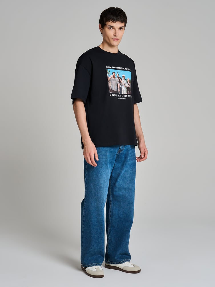 Футболка оверсайз с принтом Мосфильм