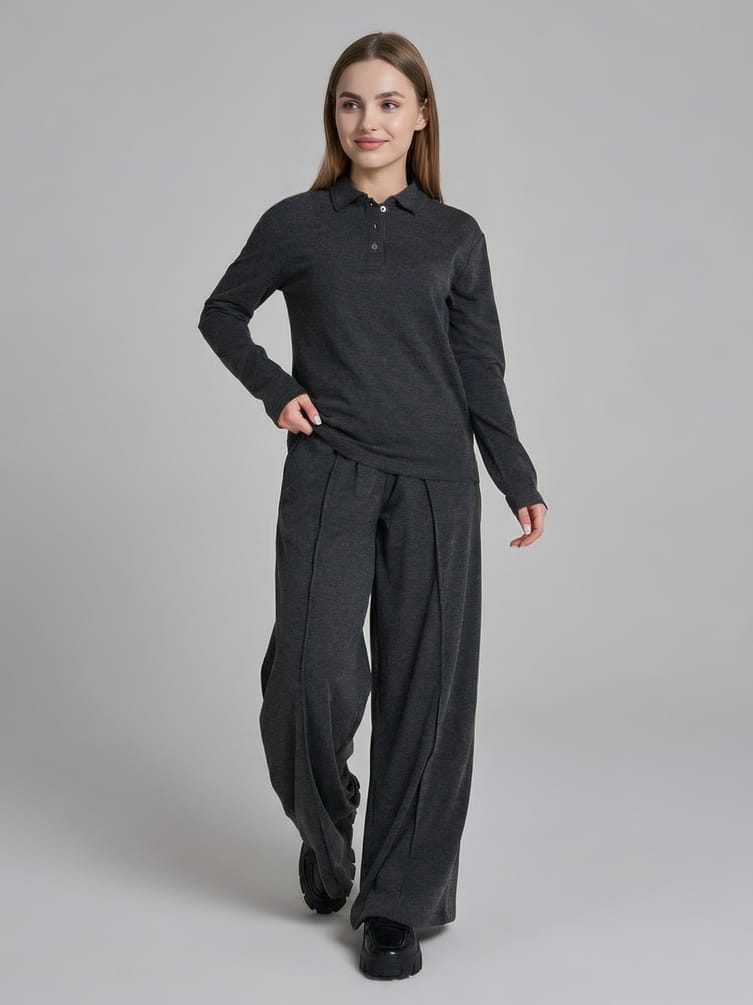 Свитшот поло без начеса