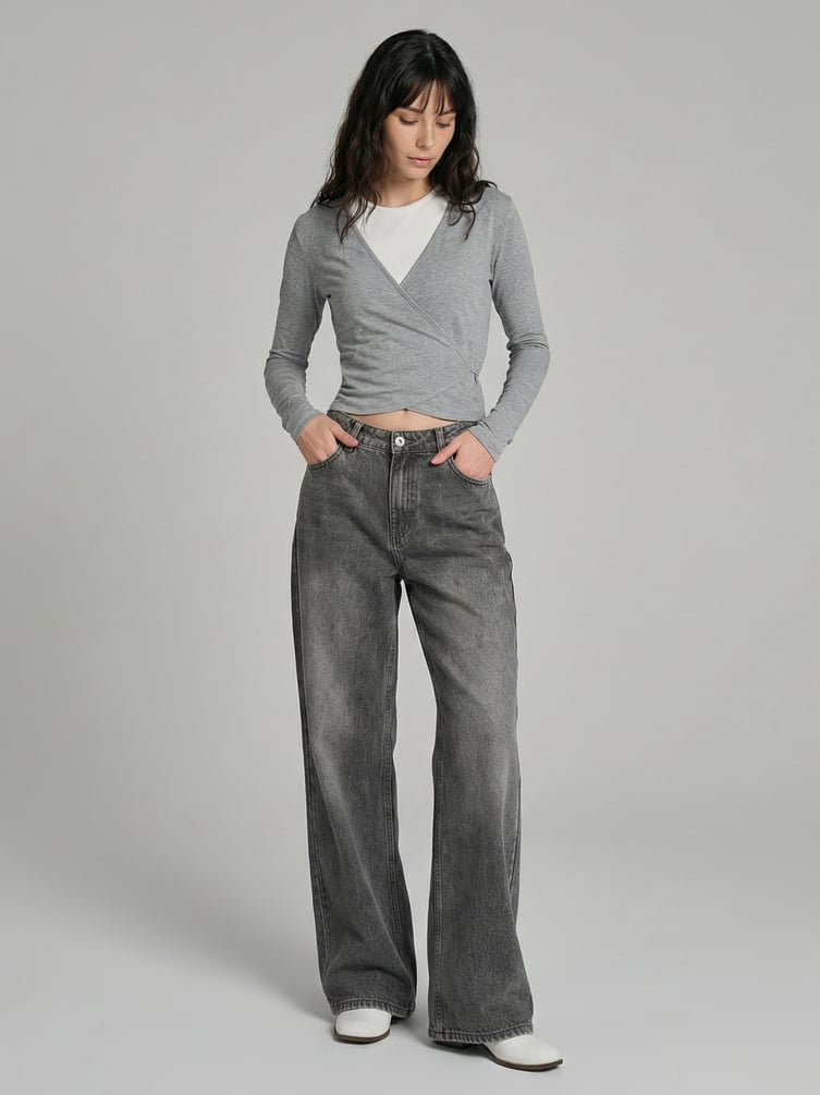 Лонгслив укороченный н азапах