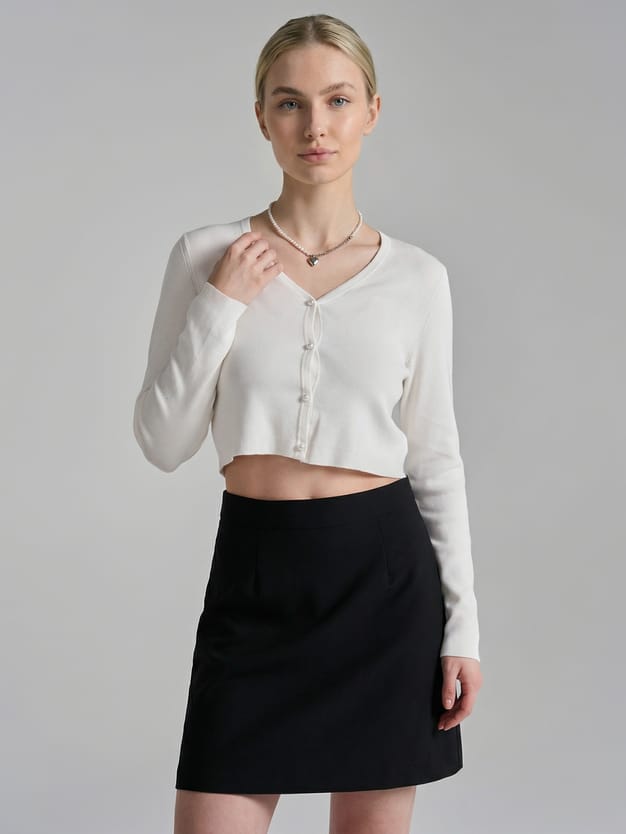 Кардиган укороченный на пуговицах