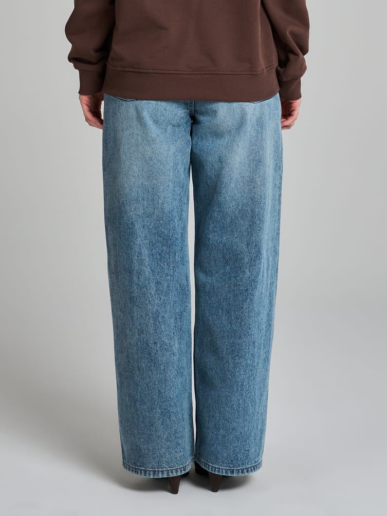 Джинсы Baggy с винтажной стиркой