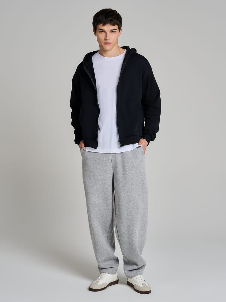 Утепленное zip-hoodie толстовка с начёсом