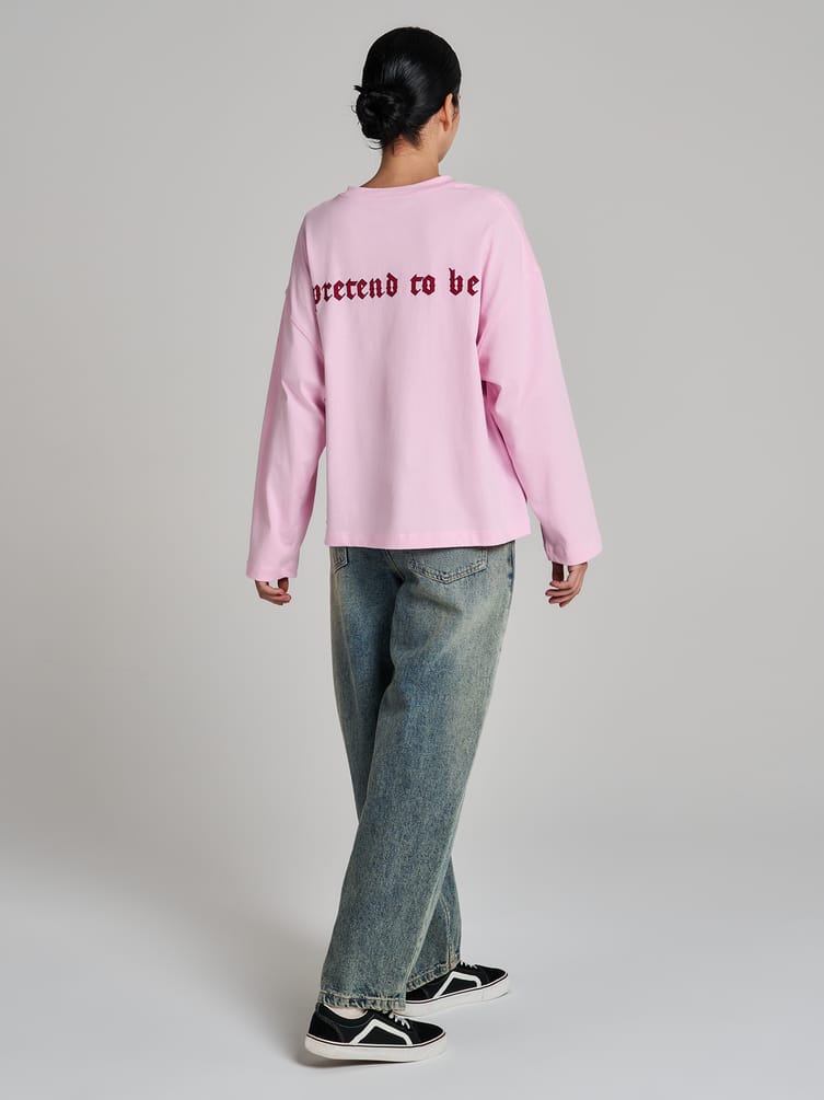 Лонгслив оверсайз с надписью