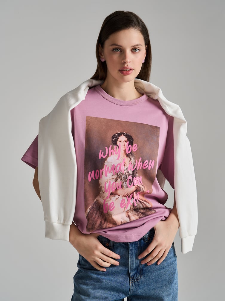 Футболка хлопковая с принтом