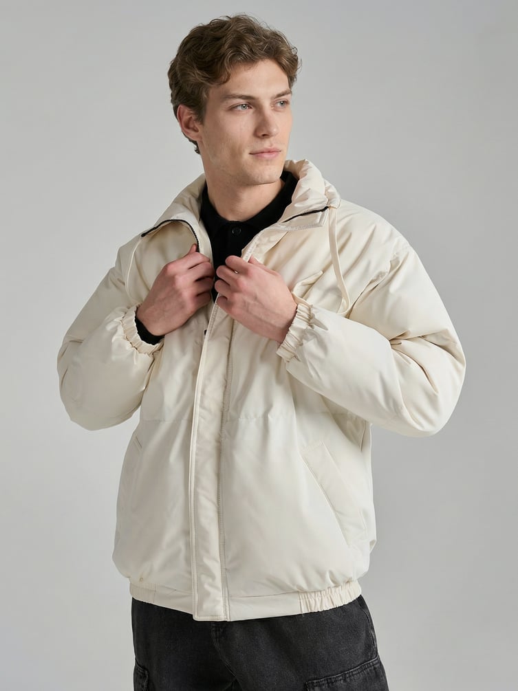 Куртка зимняя без капюшона на синтепоне