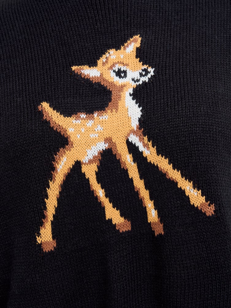 Джемпер трикотажный с принтом