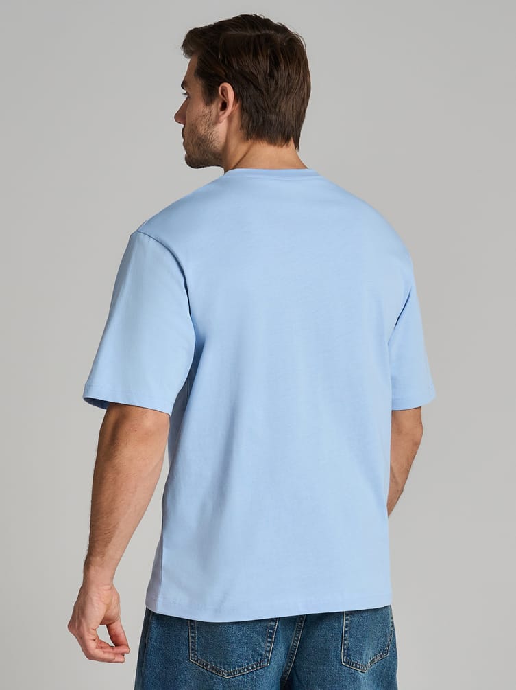 Футболка из хлопка с принтом дрейн