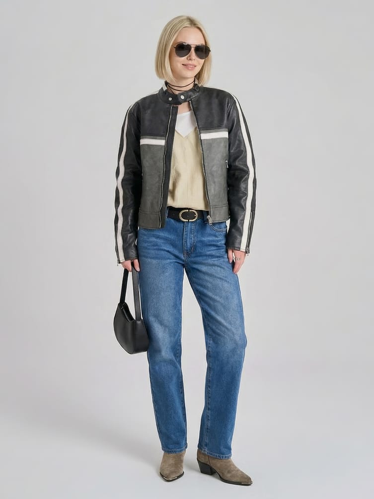 Джинсы прямые с необработанными краями