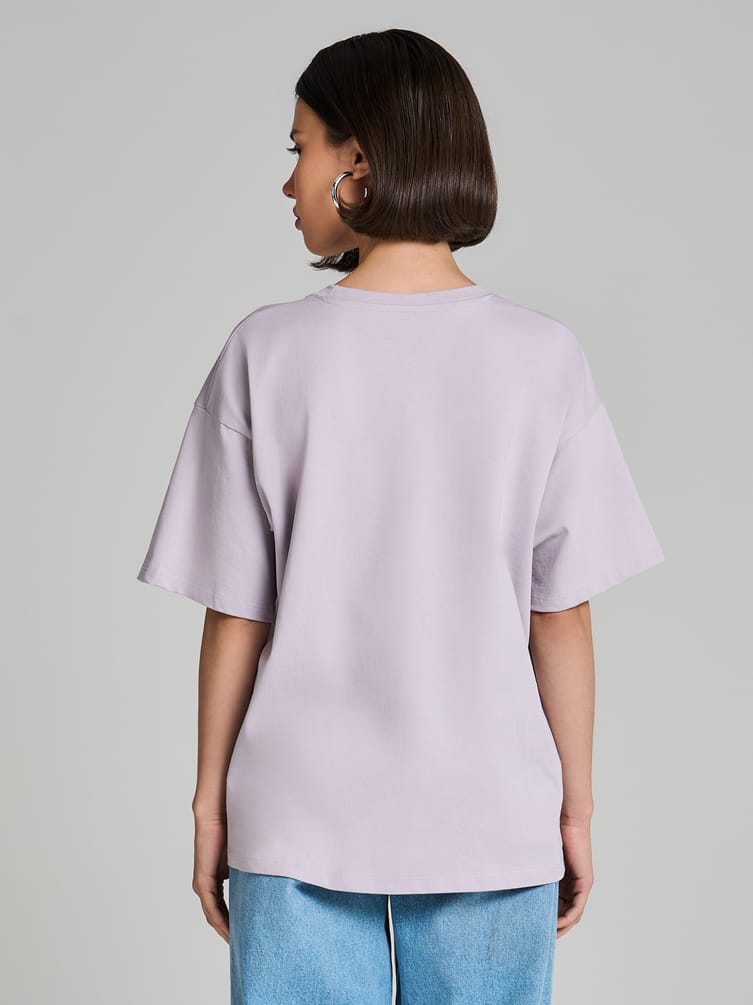 Хлопковая футболка с принтом цветов