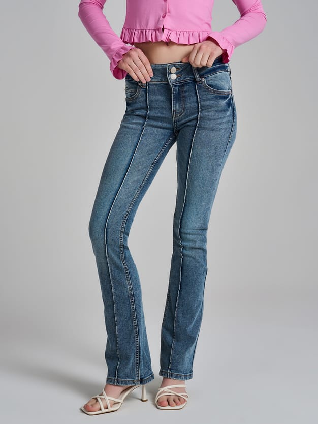 Джинсы клеш со стрелками