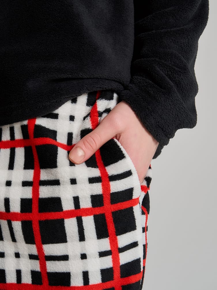 Пижама плюшевая теплая с брюками