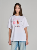 Футболка оверсайз из хлопка с принтом