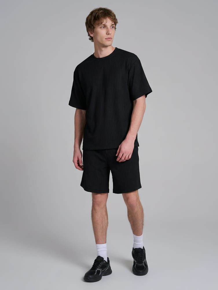 Шорты повседневные из жатого материала