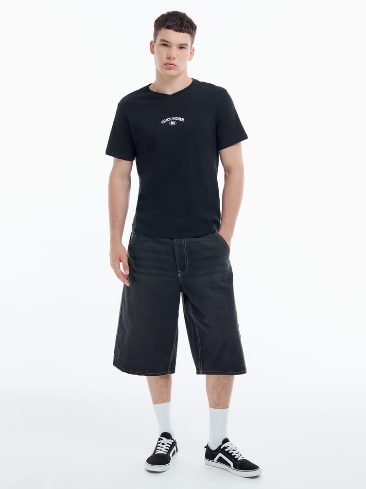 Хлопковая футболка с надписью Reach Higher