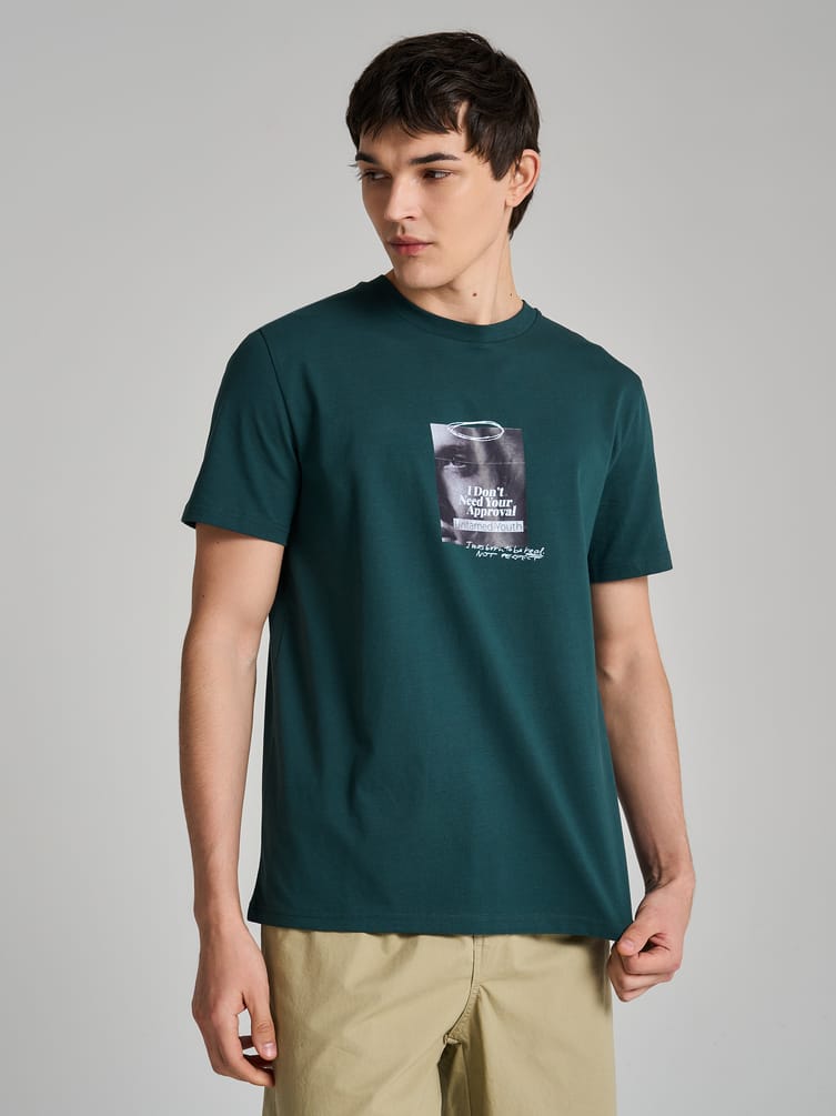 Футболка из хлопка с принтом