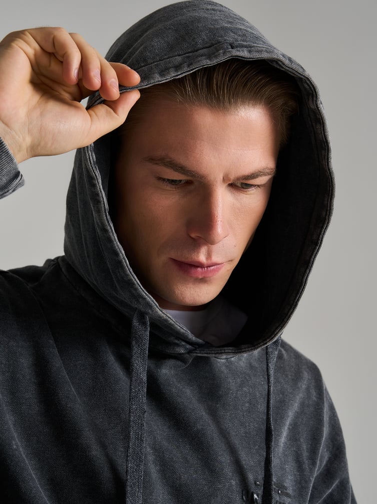 Худи варенка с надписью и начесом