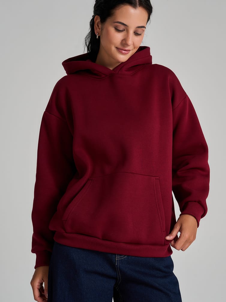 Утепленное худи оверсайз с начесом