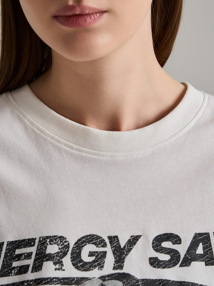 Футболка спортивная оверсайз с принтом