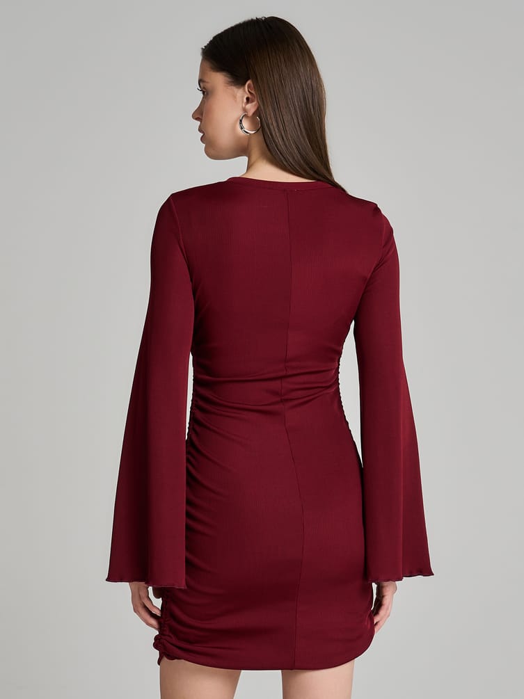 Короткое платье лапша с завязками