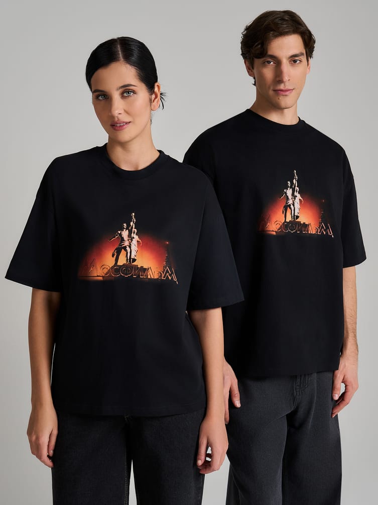 Футболка оверсайз с принтом Мосфильм