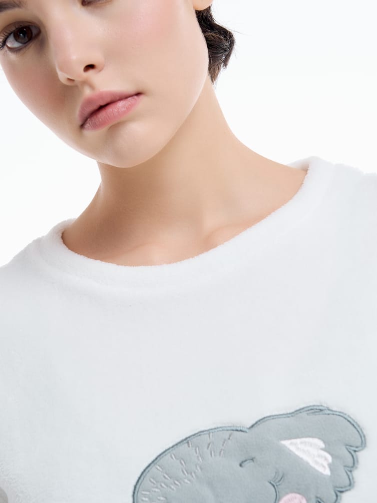 Плюшевая пижама с вышивкой коалы и брюками